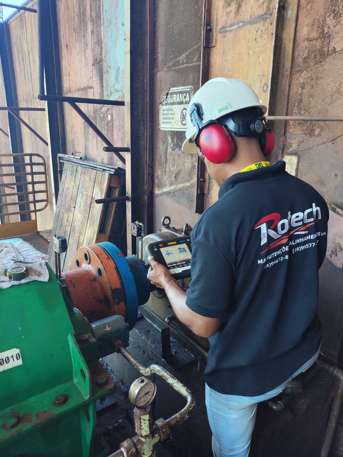 Alinhamento a laser.